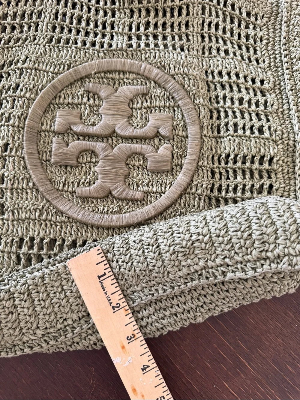 GUC Tory Burch Hand-Crocheted Tote in Green